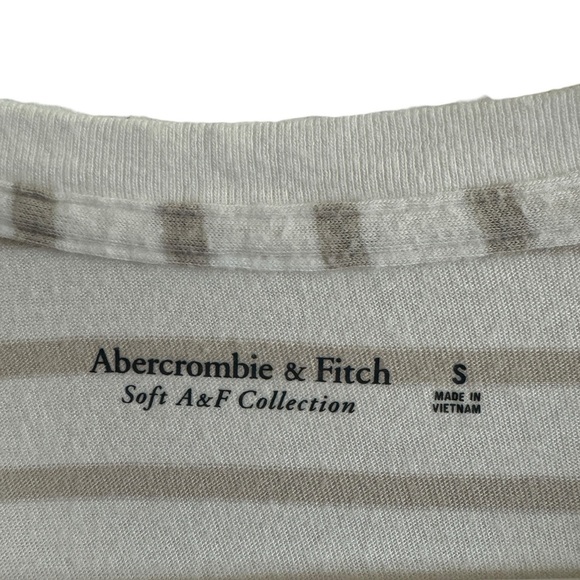 Abercrombie & Fitch Striped Crewneck Tee, Size S - Picture 4 of 5